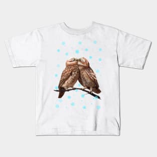 Owls of love in xmas Kids T-Shirt